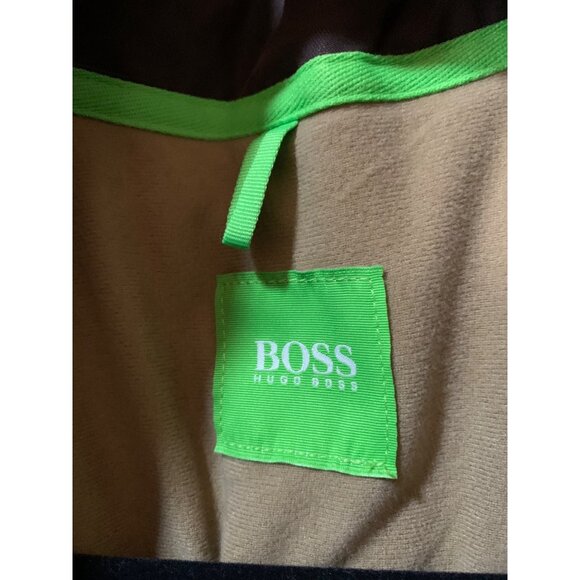 Boss Hugo Boss Brown Mens Bomber Jacket S Lined Insulated Zip Jadon1 RJ10616 - Picture 12 of 12